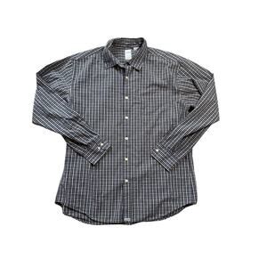 J. Crew buttoned shirt, Vintage Oxford, Size Large, 100% cotton; Blue & Cream